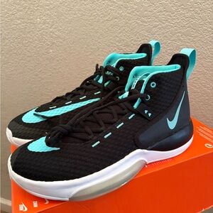 Nike Zoom Rize Men's Black and Aqua Sneakers New Sz 11.5